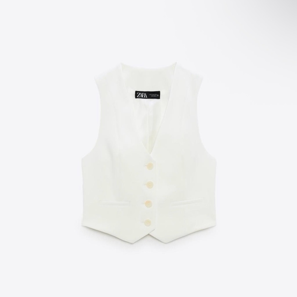 ZARA TAILORED SHORT WAISTCOAT
